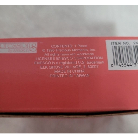 Vintage 1995 Precious Moments Jewelry Box Heart Shaped White Pink (NEW) - Picture 10 of 12